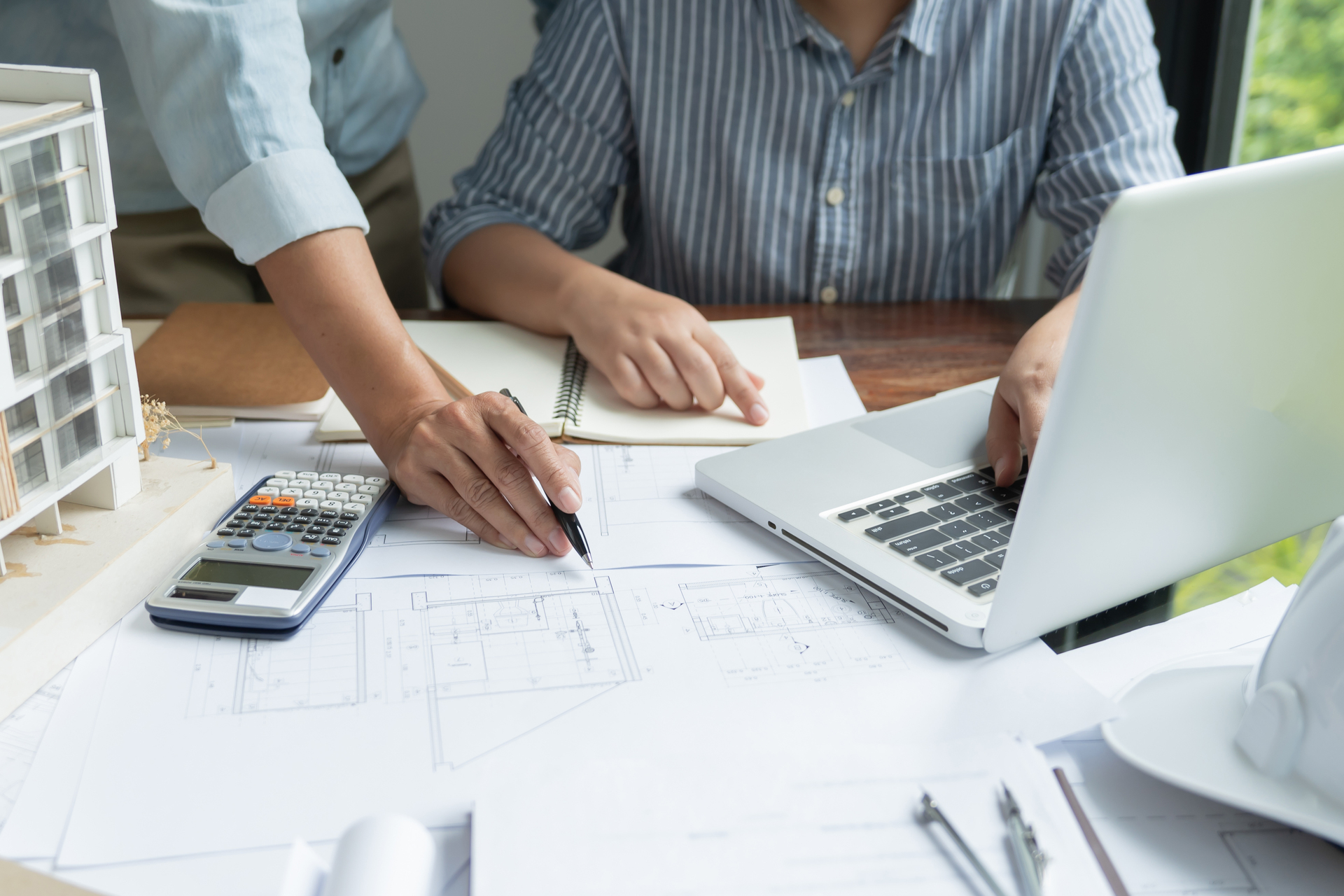 Architecture drawing on architectural Creative project business