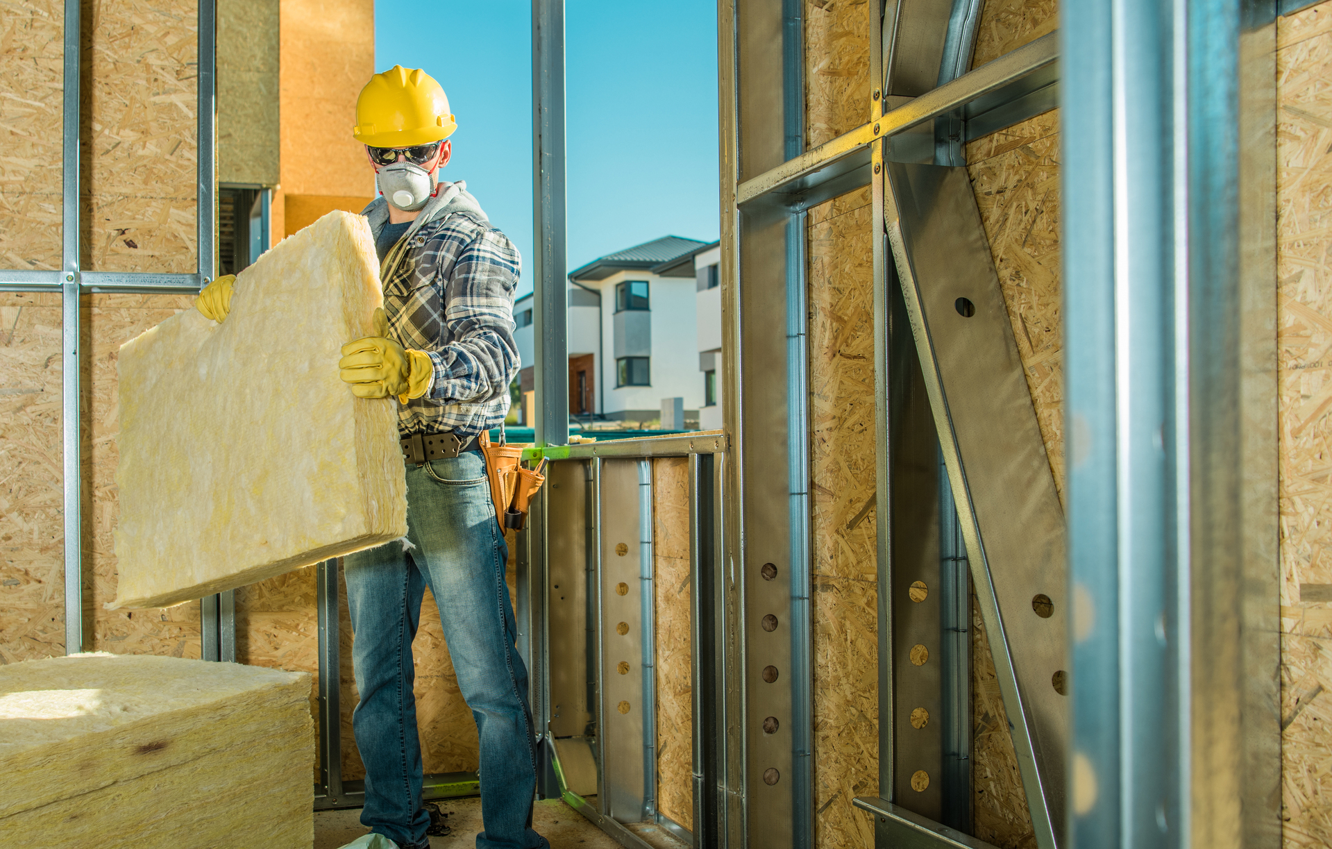 Skeleton Frame Insulation with Mineral Wool Material